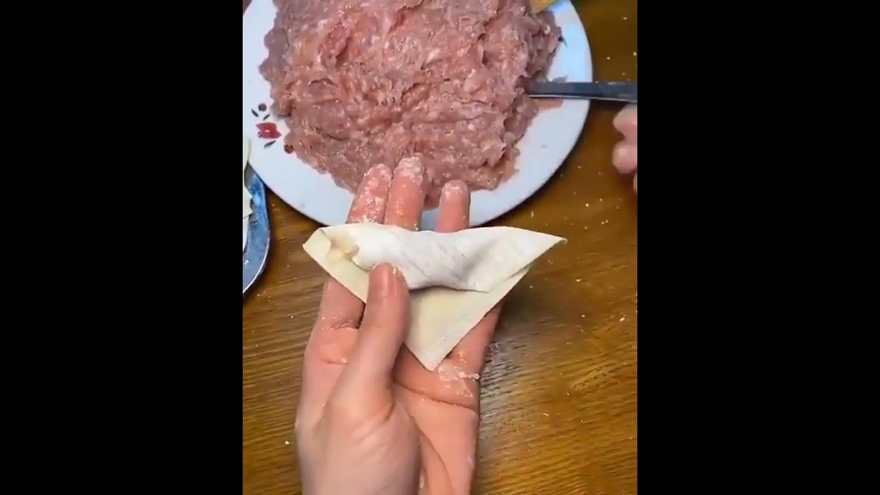 cara melipat kulit pangsit