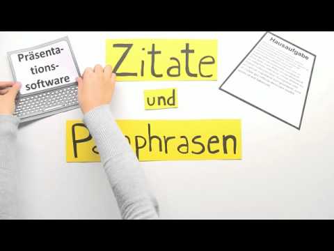 Video: Sind Paraphrasen in Anführungszeichen?