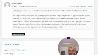 Which statement best describes how the Reagan Doctrine changed U.S.foreign policy? Profile