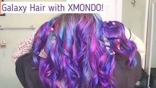 Galaxy Hair with XMONDO colors!!!! | Color Melt with Amethyst, Sapphire, Rhodolite, &amp; Turquoise!