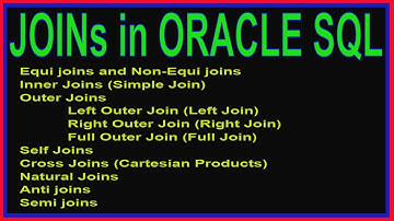 Joins in ORACLE SQL