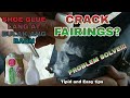 FIXING CRACK FAIRINGS USING COTTON AND SHOE GLUE ON LC135 | DIY |
