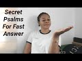 How to Pray For Speedy Answers Using These Psalms