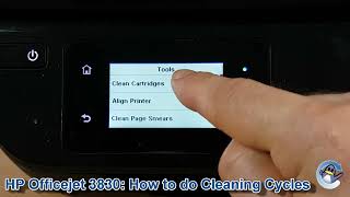 HP Officejet 3830: How to do Printhead Cleaning Cycles and Improve Print Quality