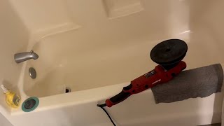 Restore DINGY “fiberglass shower” (bauer harbor freight buffer)