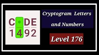 Cryptogram Level 176 Letters and Numbers