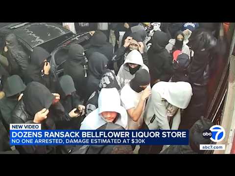 Masked group ransacks Bellflower liquor store during street takeover