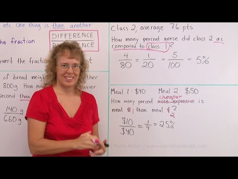 Relative difference or percentage difference - comparing values using a percentage