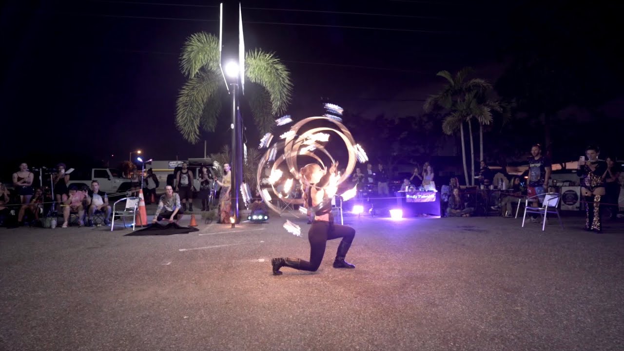 Multiple Fire Hula Hoop Act - Heather Blount-Elliott