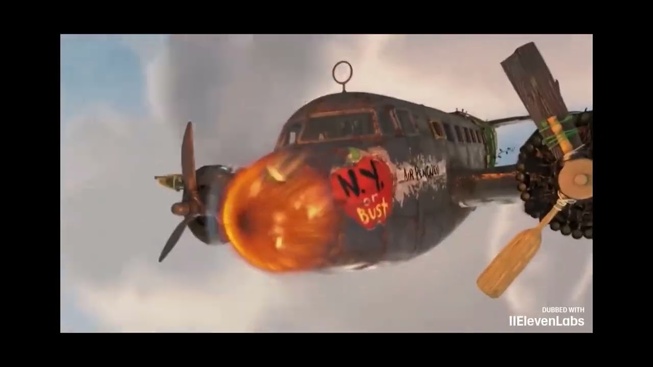 Мадагаскар 2 - Аварийная посадка воздушного пингвина (канадский французский, дубляж ElevenLabs AI...