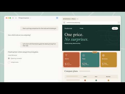 Cowork built-in browser