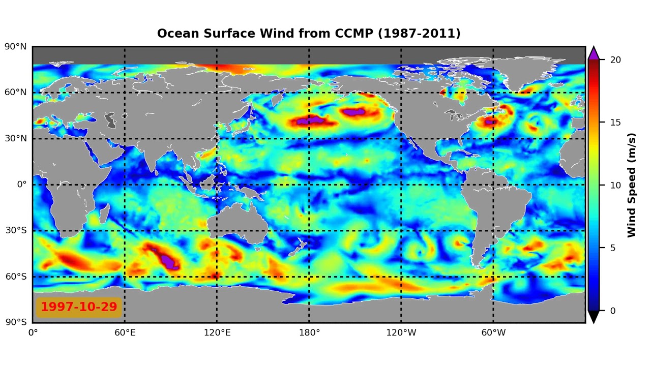Sea Surface Winds from CCMP (1987-2011)