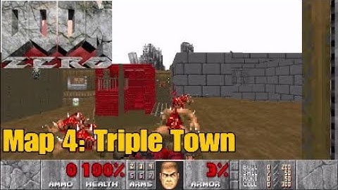 Doom Zero (100%) Walkthrough: Map 4 - Triple Town