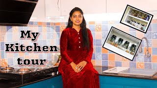 My kitchen tour | Own house kitchen tour | kitchen organization Tips Tricks and Tools