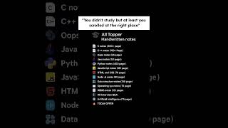 'Notes' link is in Comment section | #codeprep #notes #btech Btech, notes, handwritten, semester