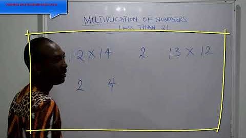 Mathematics Trick 13 by Kayode Adewale, Multiplication of numbers less than 20