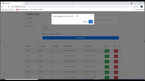 Web Programlamaya Giriş - PHP- Ders-16 Form uygulaması 4/4 (Ajax)