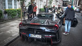 Arsenal football player Aubameyang driving his Mansory Modified Ferrari in Central London!!!