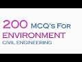 200 mcqs for environmental engineering  civil engineering  pankaj madwan