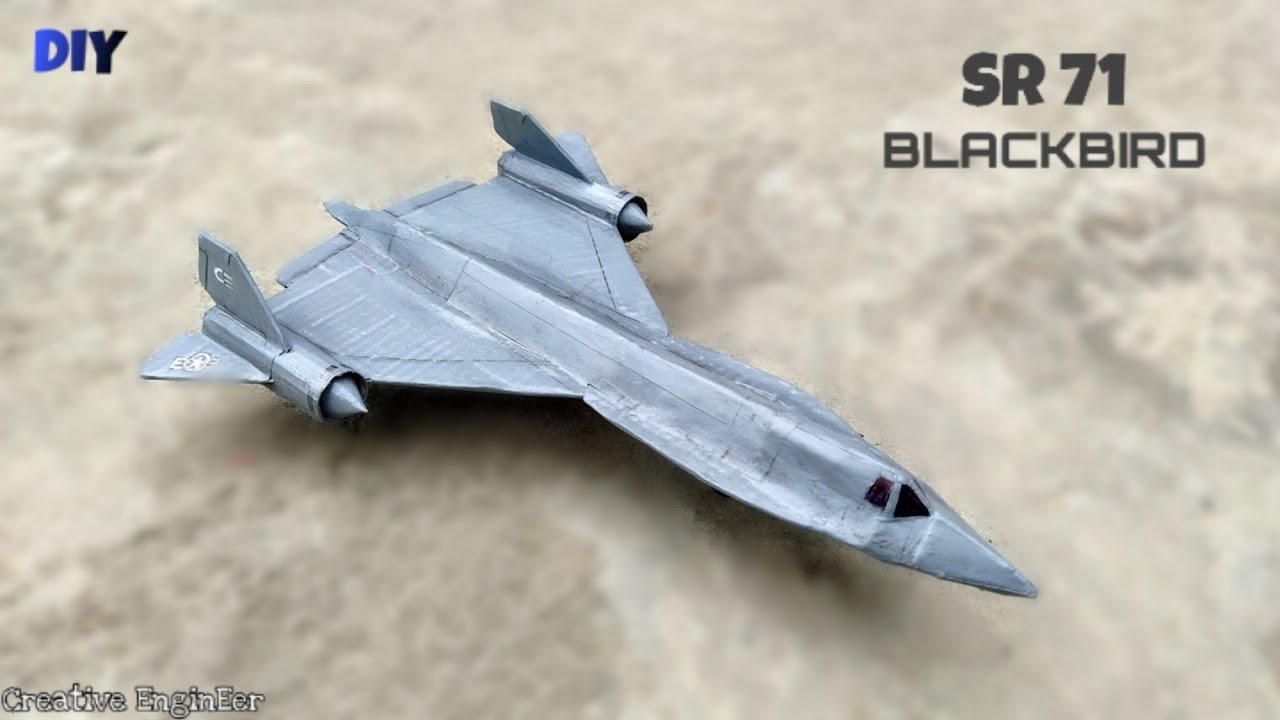 How To Make Fighter Plane With Paper | Sr 71 Blackbird | Diy Fighter Plane  - Youtube