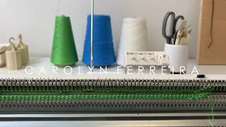 Casting on Double Bed Knitting Machine
