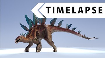 Dinosaur Timelapse - Modeling, Sculpting, Texturing, Rigging (BLENDER TIMELAPSE)