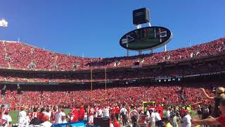 arrowhead stadium doing the tomawhawk chop in 4k