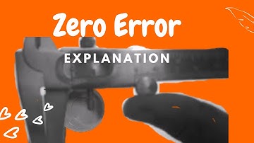 What is Zero error in Vernier calipers  Kisembo Physics