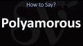 Video for Polyamorous pronunciation