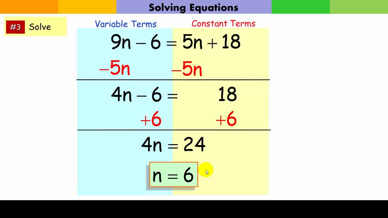 Solving Multi-Step Equations - YouTube