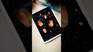 Sky Lantern Drawing #shorts #skylantern #acrylicpainting #easydrawing #art #trending #subscribe