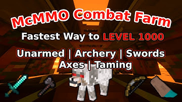 Minecraft MCMMO: Combat Skills Level 1000 Farm (Unarmed, Archery, Swords, Axes, Taming)