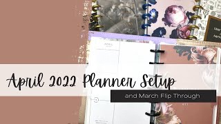 April 2022 Planner Setup and March Flip Through Update