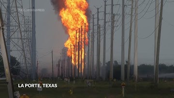 A pipeline has exploded and is on fire in a Houston suburb, forcing evacuations