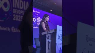Emcee Khushi Hosting 8th India DevOps Show 2025 by Quantic India #corporateevents #emcee #eventhost