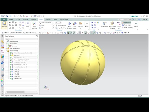 สื่อการเรียนการสอนชุด NX 10 Freeform Modelling การใช้งานคำสั่ง Projection Curve  : NC Education