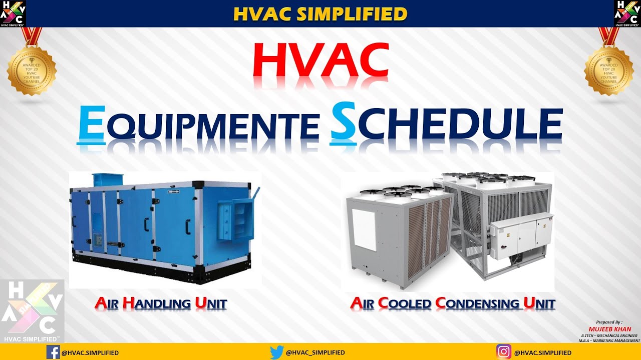 hvac-equipment-schedule-ahu-accu-part-2-youtube