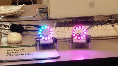 Arduinos with NeoPixel Rings by Anthony & Leighton