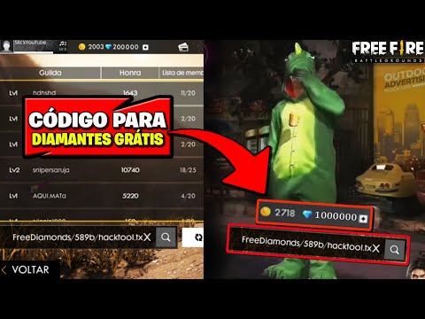 CÓDIGO PARA GANHAR DIAMANTES GRÁTIS NO FREE FIRE BATTLEGROUNDS! FUNCIONA? 