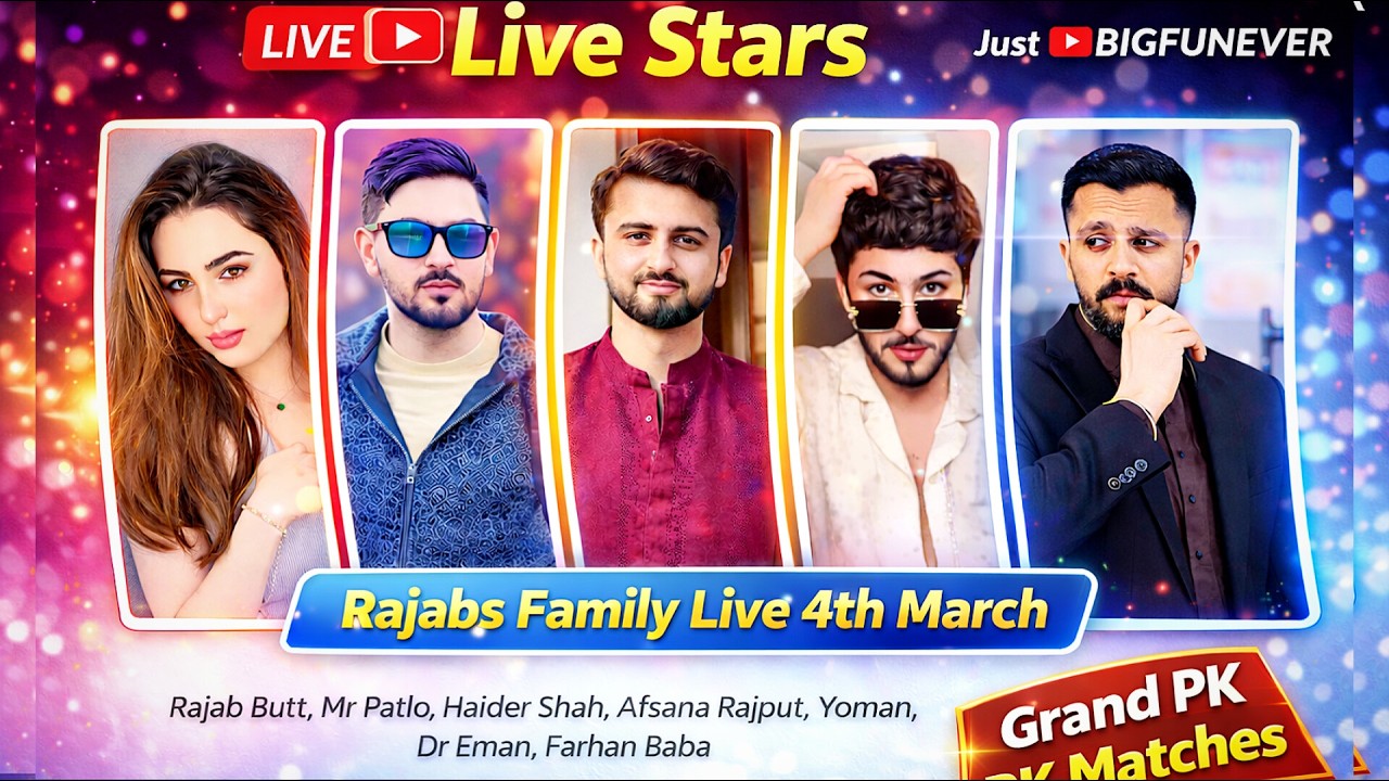RAJAB'S FAMILY LIVE 🔥 PK Battles with Mr Pattlo & Haider Shah | Huge Gifting & Non-Stop Fun 😍 4March