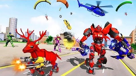 Deer Robot Car Game  – Robot Transforming Deer Car Simulator Android Gameplay