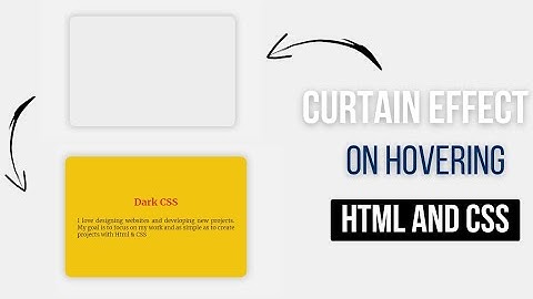 Create a Card with Curtain Effect on Hover