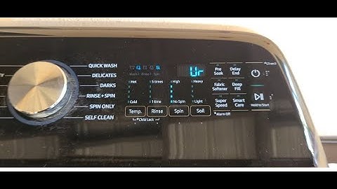 Samsung Washer error code Ur/Ub