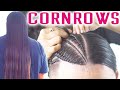 Cornrows on LONG SILKY HAIR - sped up