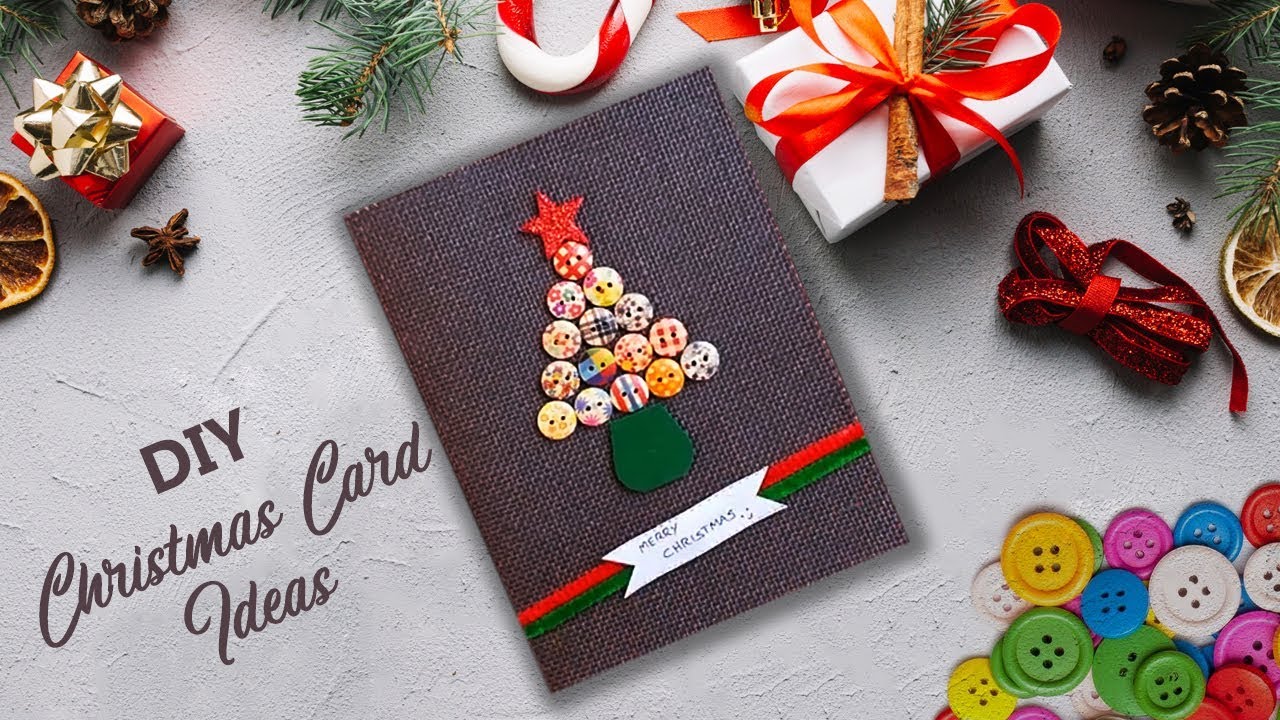 Easy CHRISTMAS greeting card ideas DIY Christmas greeting Cards