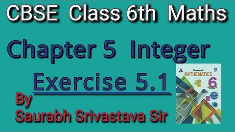 Class 6 Maths || Chapter 5 || Integer ||  Exercise 5.1