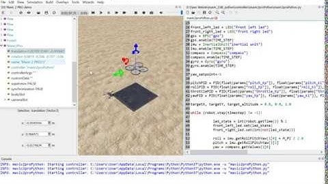 Webots Control Position UAV Quadrotor Using PID Controller in Python