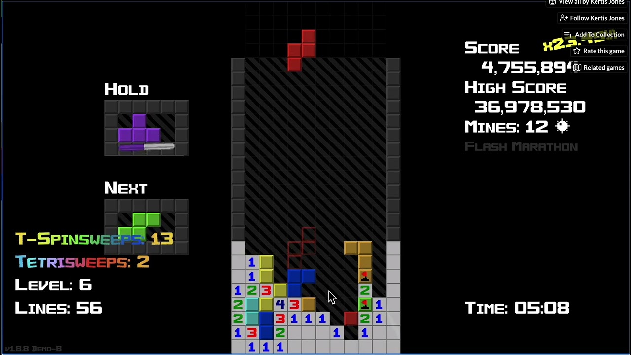 50M in tetrisweeper flash marathon