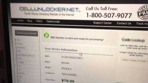 Unlocking an iPhone 4 on Telus with www.cellunlocker.net