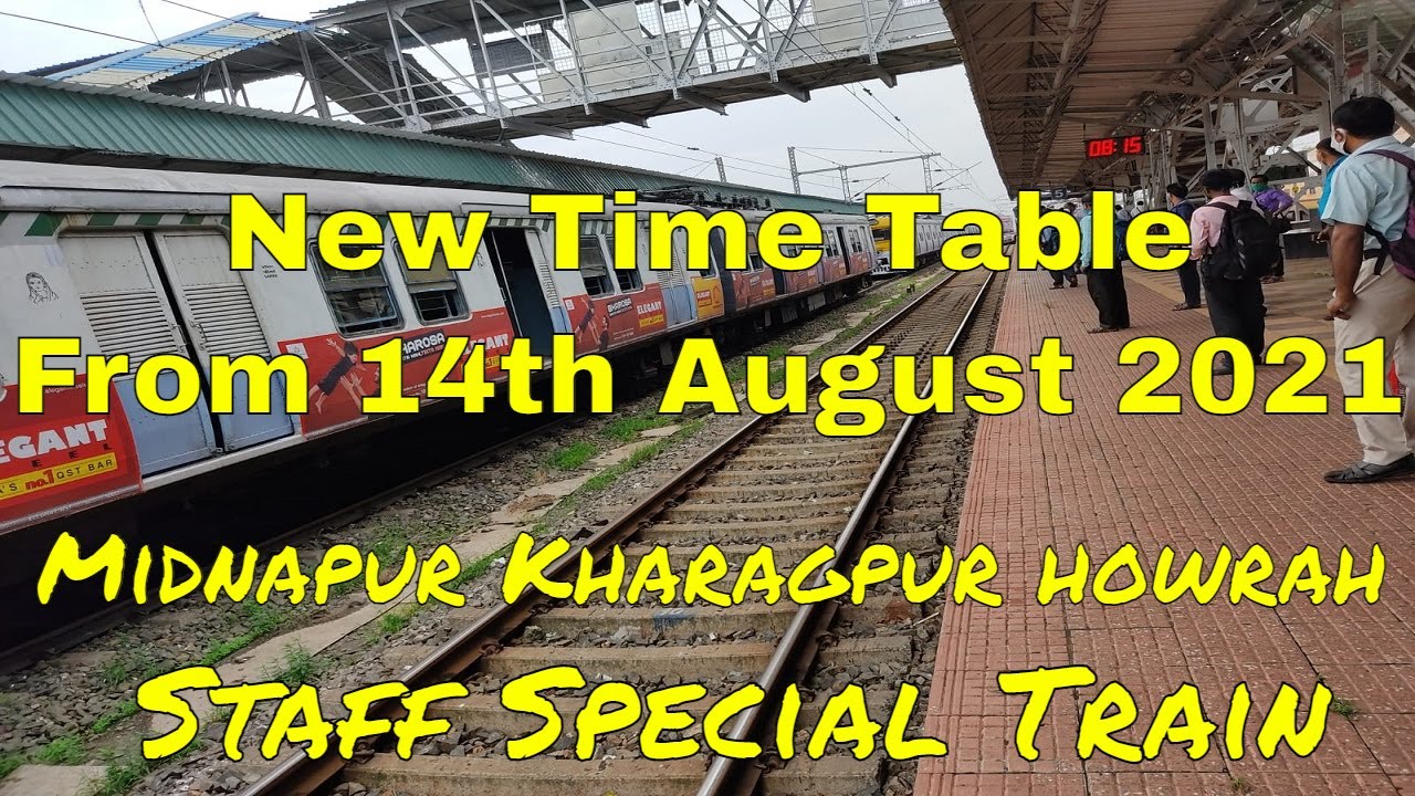 Staff Special Train Howrah South Eastern Railway 2021 Time Table from 14th August 2021| HWH KGP